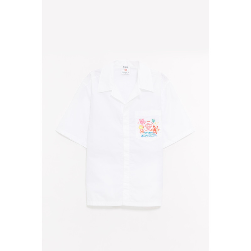 CASABLANCA WHITE COLLAGE D ICONES SHIRT